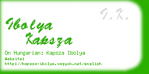 ibolya kapsza business card